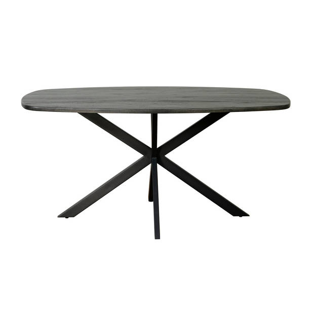 Eettafel Deens ovaal 160cm zwart Hero ovale eettafel