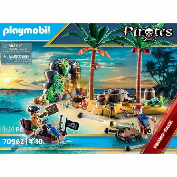 Playset Playmobil Pirates island - Treasure Island Adventure 70962 104 Onderdelen