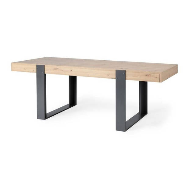 Eettafel - Rechthoekig - Spaanplaat - Industrieel - Loft - B 223,9 x D 93 x H 78,6 cm