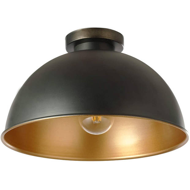 Plafondlamp met lampenkap, rond, diameter 31 cm, retro vintage design
