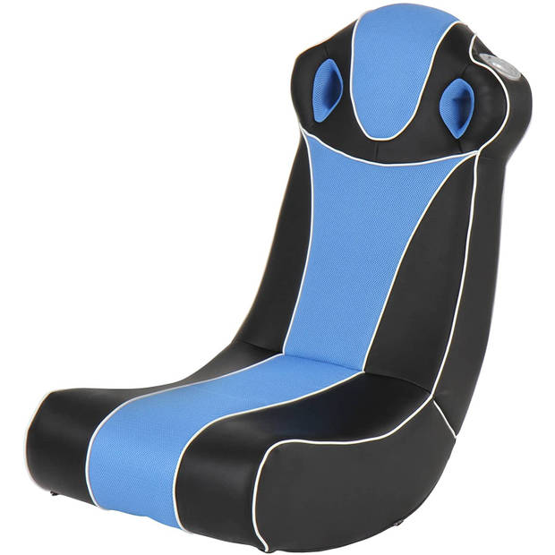 Vouwbare gamestoel, multimedia stoel, schommelstoel met speaker, surround en subwoofer, blauw