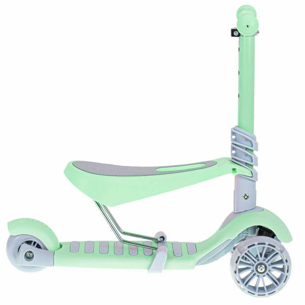 Luxe balans 3 in 1 step met zitje - driewieler - skateboard met lichtgevende wielen vanaf 3+ jaar