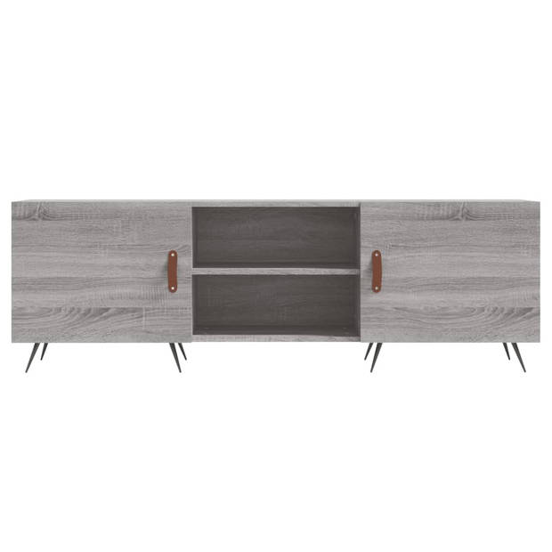 The Living Store TV-meubel - Sonoma Eiken - 150 x 30 x 50 cm - Bewerkt hout en ijzer