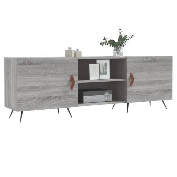 The Living Store TV-meubel - Sonoma Eiken - 150 x 30 x 50 cm - Bewerkt hout en ijzer