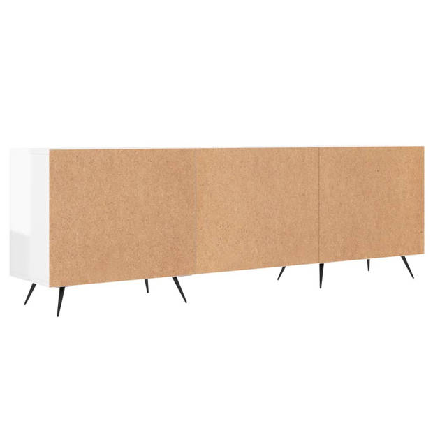 vidaXL Tv-meubel 150x30x50 cm bewerkt hout hoogglans wit