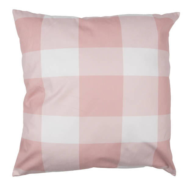 Clayre & Eef Kussenhoes 45x45 cm Roze Wit Polyester Hert Sierkussenhoes Roze Sierkussenhoes