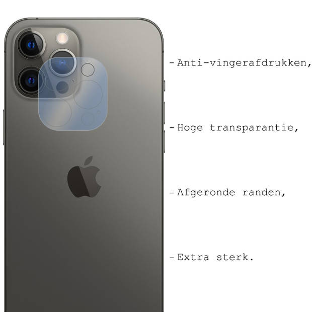 Basey Apple iPhone 15 Pro Max Screenprotector Tempered Glass Beschermglas - Transparant