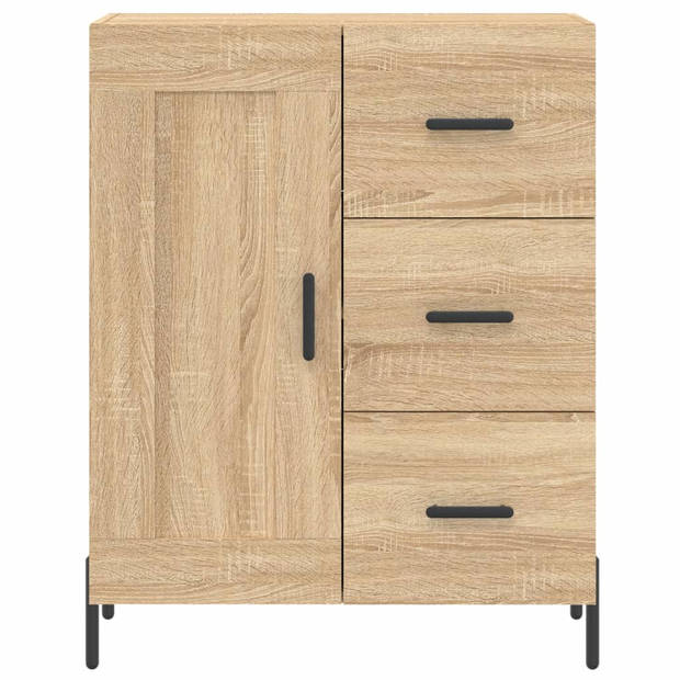 vidaXL Hoge kast 69,5x34x180 cm bewerkt hout sonoma eikenkleurig