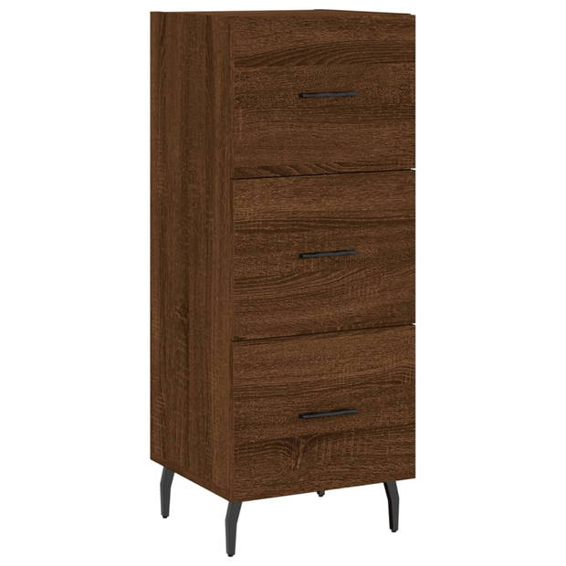 vidaXL Hoge kast 34,5x34x180 cm bewerkt hout bruin eikenkleur