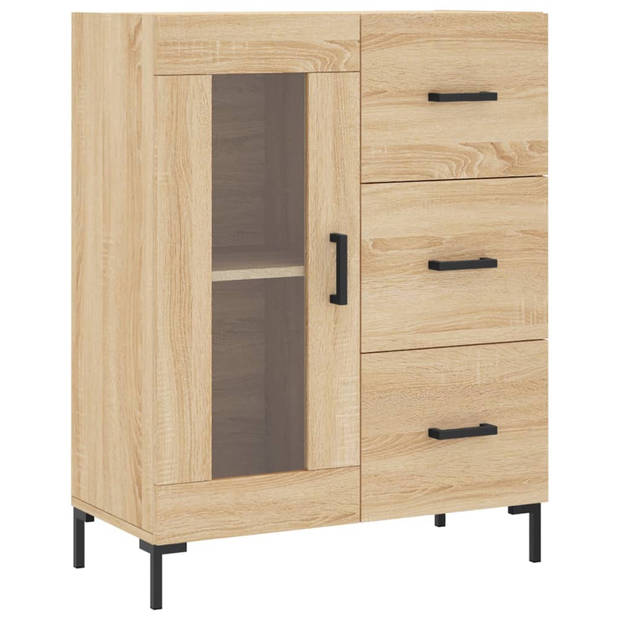 vidaXL Hoge kast 69,5x34x180 cm bewerkt hout sonoma eikenkleurig