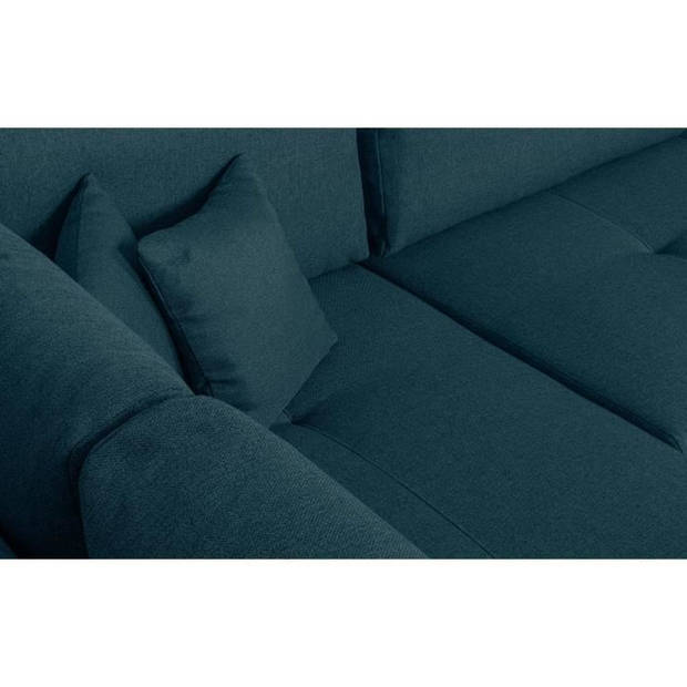 Converteerbare panoramische hoekbank - 7 zits - INDIAN - 100% polyester stof - Eendblauw - 360 x 228 cm