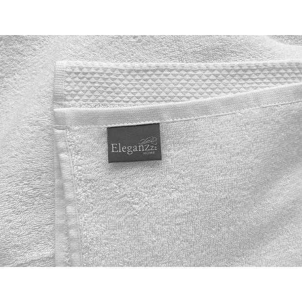 Eleganzzz Handdoek 100% Katoen 50x100cm - wit - Set van 12
