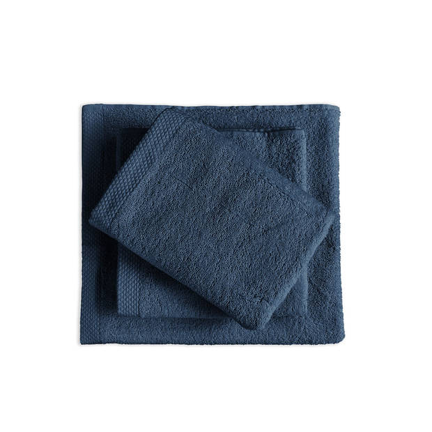 Eleganzzz Handdoek 100% Katoen 50x100cm - oceaan blauw - Set van 8