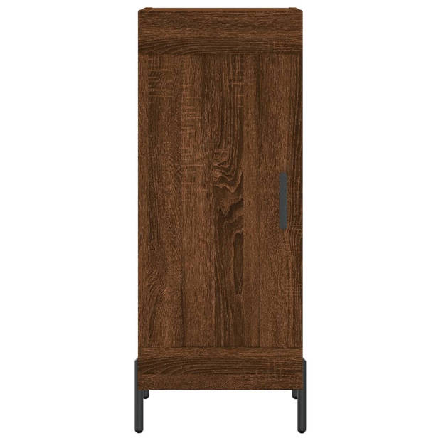 vidaXL Hoge kast 34,5x34x180 cm bewerkt hout bruin eikenkleur