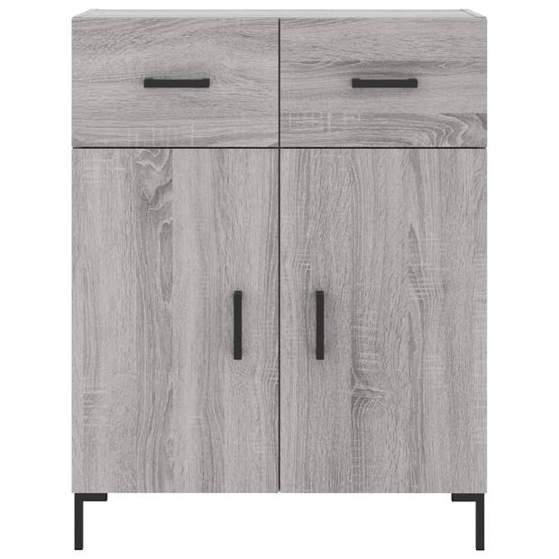 vidaXL Dressoir 69,5x34x90 cm bewerkt hout grijs sonoma eikenkleurig