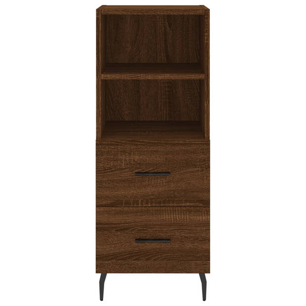 vidaXL Hoge kast 34,5x34x180 cm bewerkt hout bruin eikenkleur