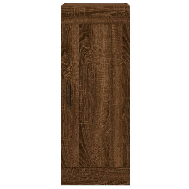 vidaXL Hoge kast 34,5x34x180 cm bewerkt hout bruin eikenkleur