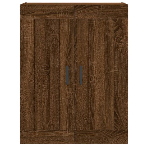 vidaXL Hoge kast 69,5x34x180 cm bewerkt hout bruin eikenkleur