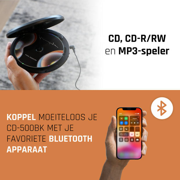 Draagbare CD-speler met DAB+/FM-radio en Bluetooth® Lenco Zwart