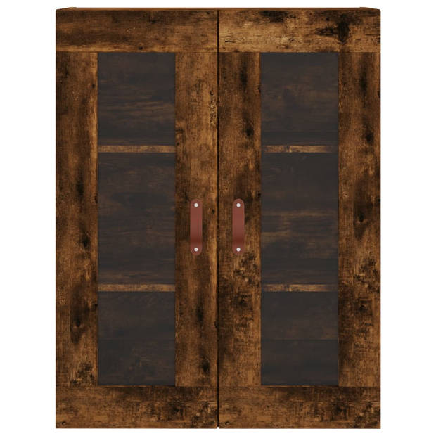 vidaXL Hoge kast 69,5x34x180 cm bewerkt hout gerookt eikenkleurig