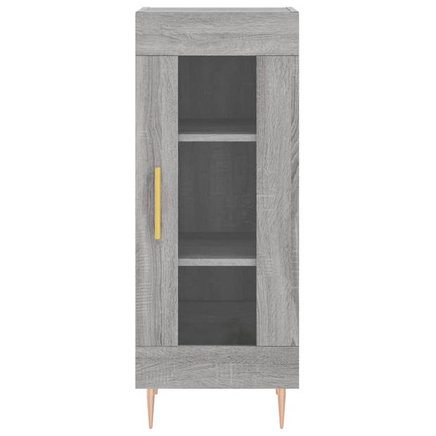 vidaXL Hoge kast 34,5x34x180 cm bewerkt hout grijs sonoma eikenkleurig