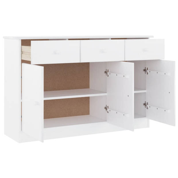 vidaXL Dressoir ALTA 112x35x73 cm massief grenenhout wit