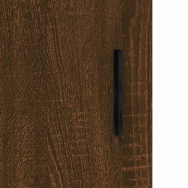 The Living Store Dressoir Classic Brown Oak - 69.5 x 34 x 90 cm - Stevig houten materiaal