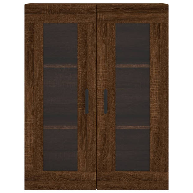 vidaXL Hoge kast 69,5x34x180 cm bewerkt hout bruin eikenkleur