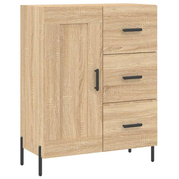 vidaXL Hoge kast 69,5x34x180 cm bewerkt hout sonoma eikenkleurig