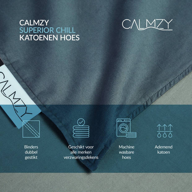 Calmzy Superior Chill - Duvet cover - Verzwaringsdeken hoes - 150 x 200 cm - Luchtig - Ademend -