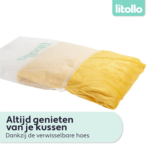 Litollo® Zwangerschapskussen (J-vorm) - Voedingskussen - Lichaamskussen - Zijslaapkussen - Body pillow -