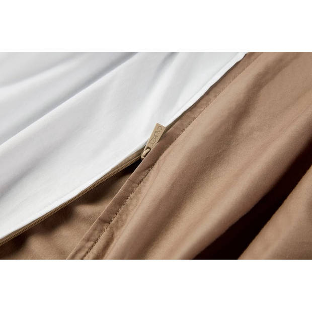 Calmzy Superior Chill - Duvet cover - Verzwaringsdeken hoes - 150 x 200 cm - Luchtig - Ademend - Taupe/wit