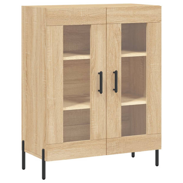 vidaXL Hoge kast 69,5x34x180 cm bewerkt hout sonoma eikenkleurig