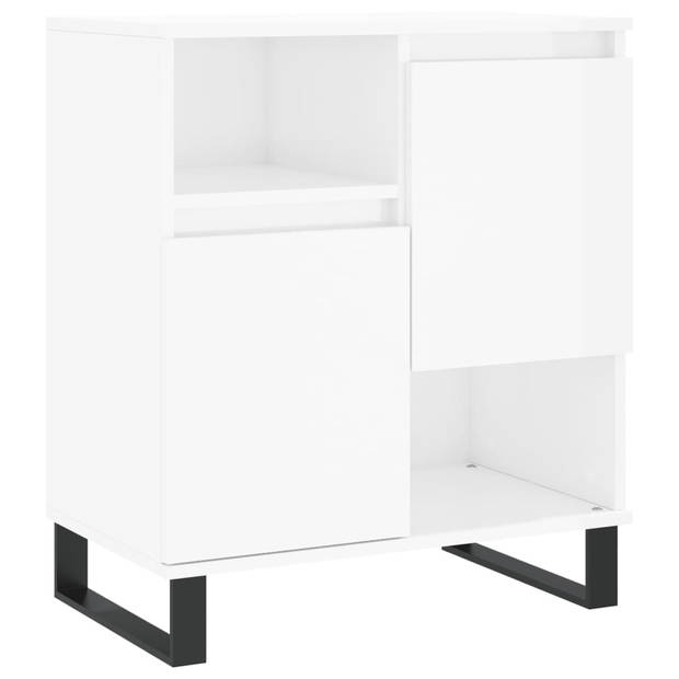 The Living Store Dressoir - Trendy - Opbergkast - 60 x 35 x 70 cm - Hoogglans wit