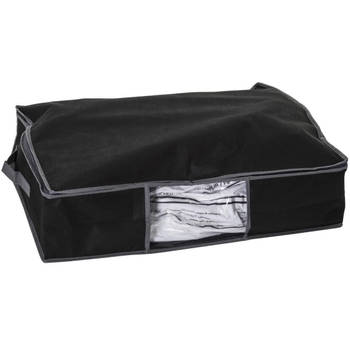 Dekbed/kussen opberghoes zwart met vacuumzak 60 x 45 x 15 cm - Opberghoezen