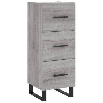 The Living Store Dressoir Bijzetkast - 34.5 x 34 x 90 cm - Grijs Sonoma Eiken