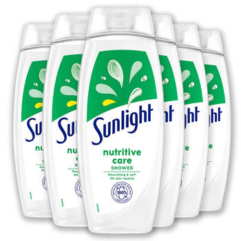 Sunlight - Zeep - Douchegel - Nutritive Care - Voedend & Zacht - 6 x 450 ml - Voordeelverpakking