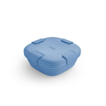 Stojo - Lunchbox 700 ml Steel (Samengevouwen Verpakking) - Siliconen - Blauw