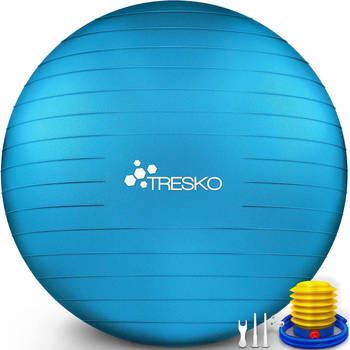 Yogabal Blauw 65 cm, Trainingsbal, Pilates, gymbal