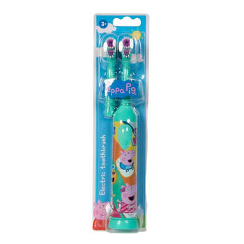 Peppia Pig elektrische tandenborstel kids - groen - werkt op batterijen