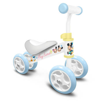 Disney Loopfiets met 4 wielen Play Time Mickey Loopfiets met 4 wielen Junior Wit/Lichtblauw