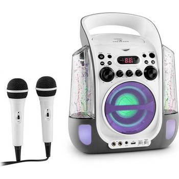 Kara Liquida karaokeset CD USB MP3 Waterstraal LED 2x Mobiele microfoon