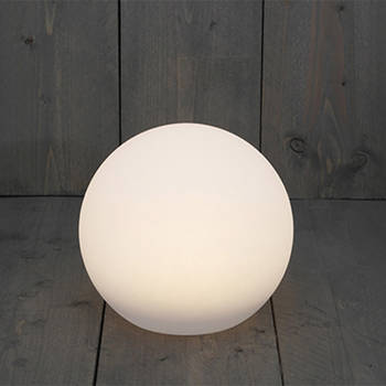 Anna's Collection Solar bol lamp - kunststof - D25 cm - warm wit - tuinverlichting - Lantaarns