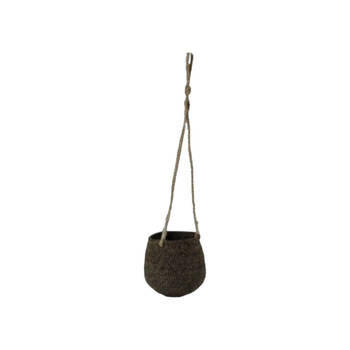 Gina Da Jute Hangpot 'Papette' Black