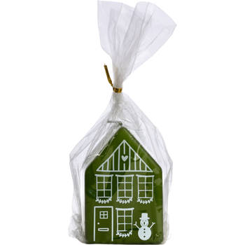 Rustik lys kaars gingerbread house 1 stuk groot thyme