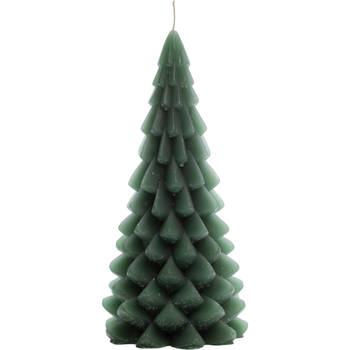 Rustik lys kerstboomkaars arbre m forest green