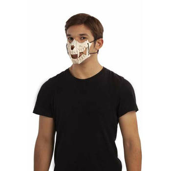 Halfmasker My Other Me Roofdieren Bot Één maat Skelet Halloween