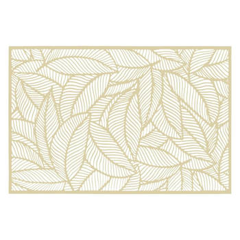 Rechthoekige placemat Jungle goud PVC 45 x 30 cm - Placemats