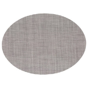 Ovale placemat Maoli grijs kunststof 48 x 35 cm - Placemats