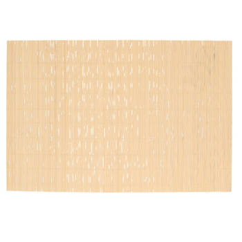 Rechthoekige placemat naturel bamboe 45 x 30 cm - Placemats